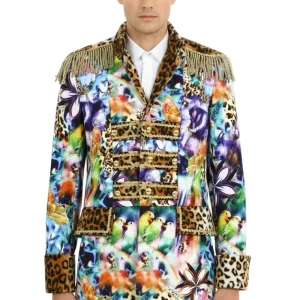 Panter en vogels jas heren