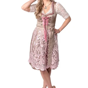 Dirndl 2-delig Champagne Roze