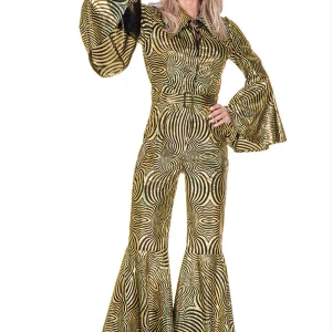 Catsuit Disco Cirkels Goud