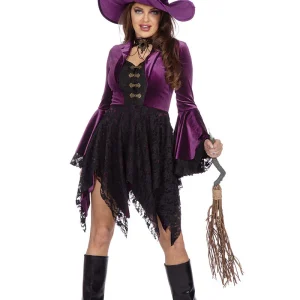 Heksenjurk Velvet Paars Dames