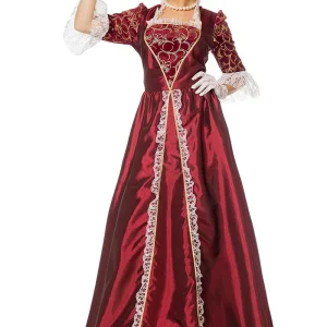 Jurk Markiezin Taft Bordeaux Rood