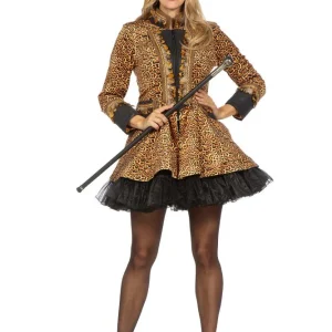 Luxe Carnavalsjas Luipaard Met Veren Dames