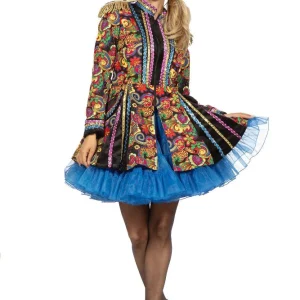 Luxe Carnavalsjas Zwart Met Bloemen Dames